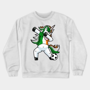 Dabbing Soccer Unicorn Ireland Irish Football Crewneck Sweatshirt